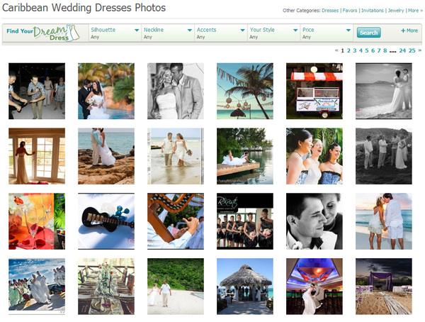 tropical wedding dress photos